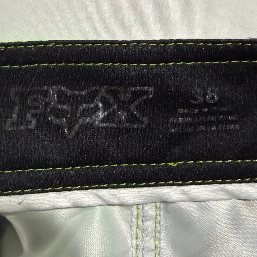 Fox Racing Neon Green Plaid Board Shorts Size 38 - Picture 3 of 4